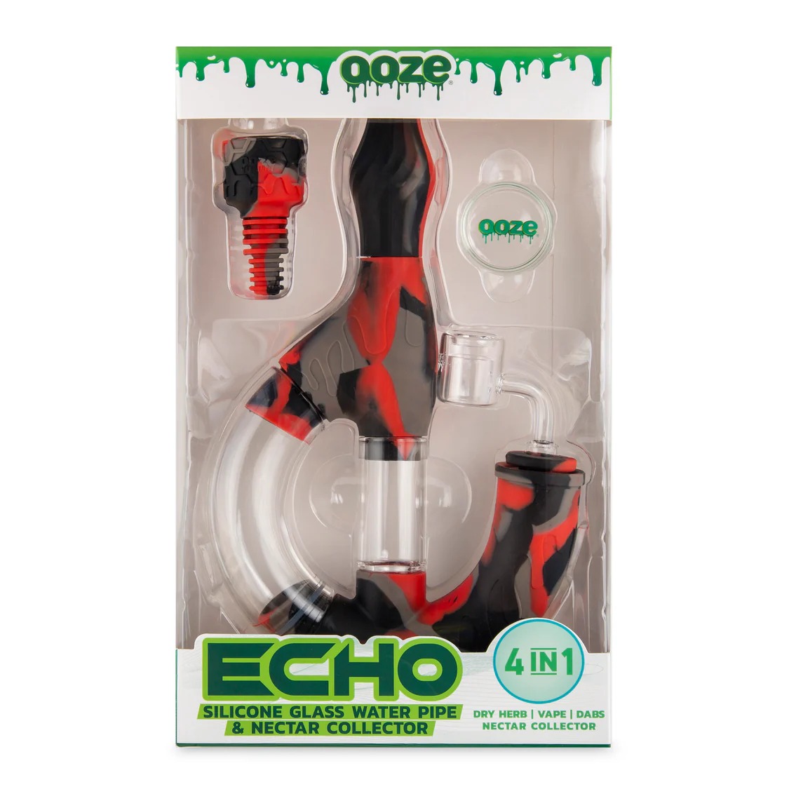 Ooze Echo Silicone & Glass Water Pipe