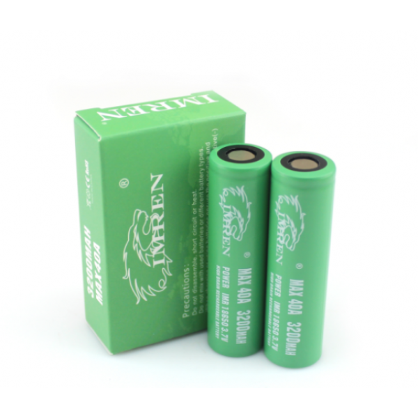 IMREN 18650 3200mAh 40A Batteries (2 pack)